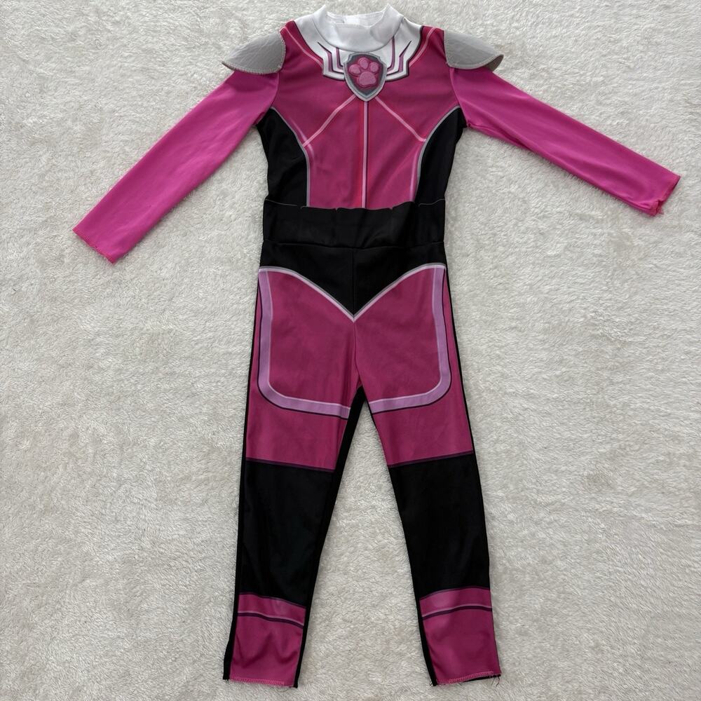 PAW Patrol Mighty Movie Skye Girls Costume 4-6X Pink Jumpsuit Tail Halloween